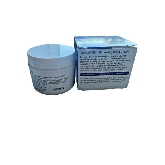 CeraVe Skin Renewing Face Night Cream w/Peptide Complex & Hyaluronic Acid 1.7oz - Picture 4 of 4